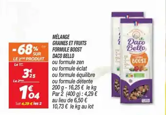 Netto Mélange graines et fruits formule boost daco bello offre
