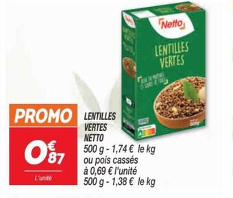 Netto Lentilles vertes netto offre