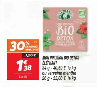 Netto Mon infusion bio détox éléphant offre