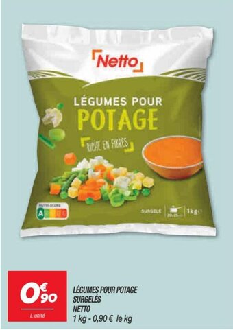 Netto Légumes pour potage surgelés netto offre