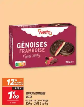 Netto Génoise framboise netto offre