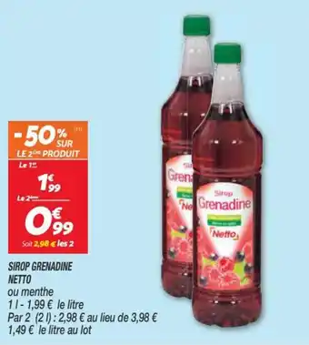 Netto Sirop grenadine netto offre