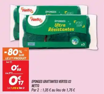 Eponges grattantes vertes X3 netto