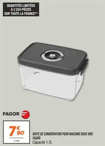 Netto Boite de conservation pour machine sous vide fagor offre