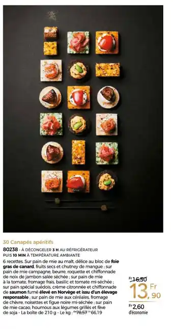 Thiriet 30 canapés apéritifs offre