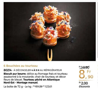 Thiriet 6 bouchées au tourteau offre