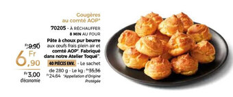Thiriet Cougères au comté AOP offre