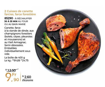Thiriet 2 cuisses de canette farcies, farce forestière offre