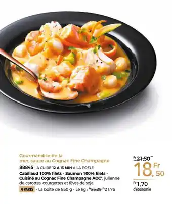Thiriet Gourmandise de la mer sauce au cognac fine champagne offre