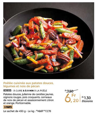 Thiriet Poêlée cuisinée aux patates douces, légumes et noix de pécan offre