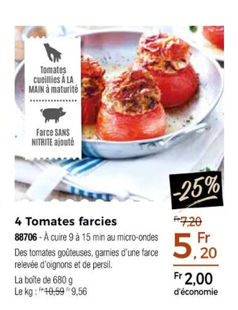 Thiriet 4 tomates farcies offre