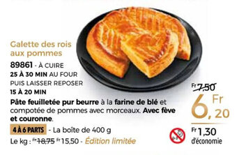 Thiriet Galette des rois aux pommes offre