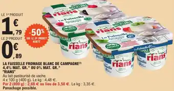 E.Leclerc La faisselle fromage blanc de campagne offre