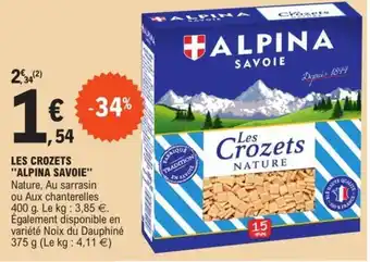 E.Leclerc Les crozets "ALPINA SAVOIE" offre