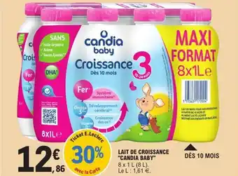 E.Leclerc Lait de croissance "candia baby" offre