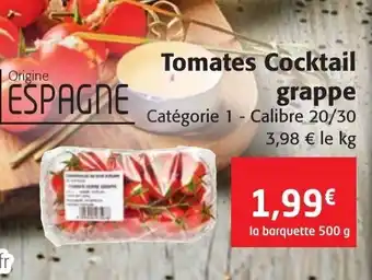 Colruyt Tomates cocktail grappe offre