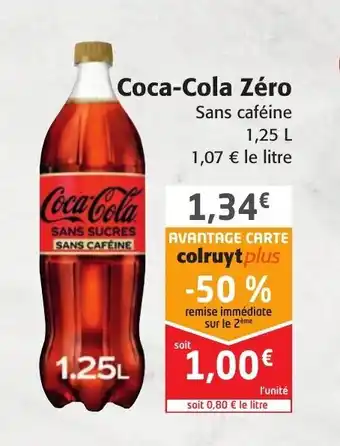 Colruyt Coca-cola zéro 1,25 L offre