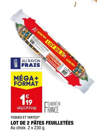 ALDI Lot de 2 pâtes feuilletées offre