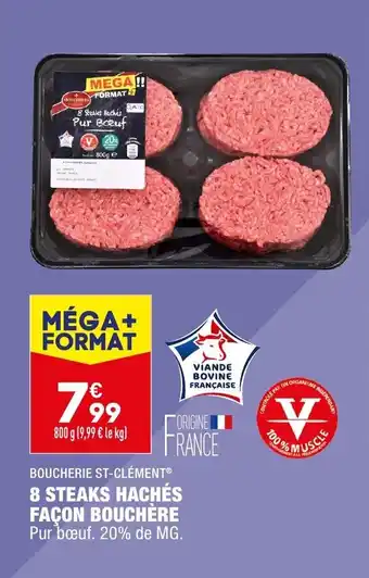 ALDI 8 steaks hachés façcon bouchère offre