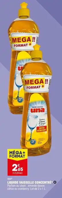 ALDI Una Liquide Vaisselle Concentre offre