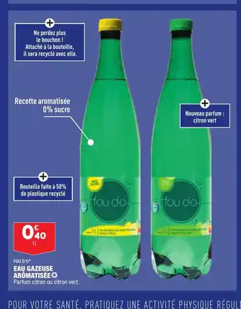 ALDI Eau Gazeuse Aromatisée offre