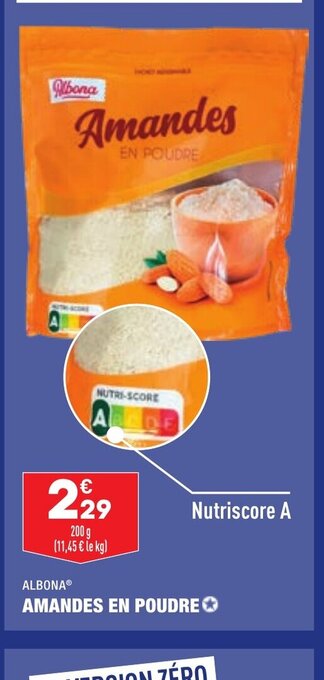 ALDI Amandes en Poudre offre