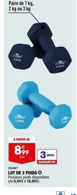 ALDI Lot de 2 Poids offre