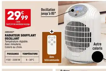 ALDI Radiateur Soufflant Oscillant offre
