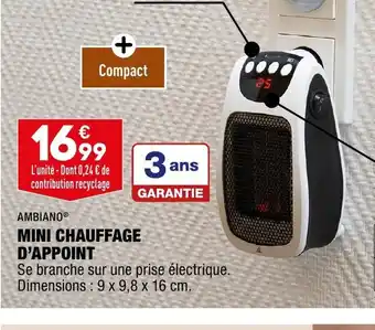 Mini Chauffage d'Appoint