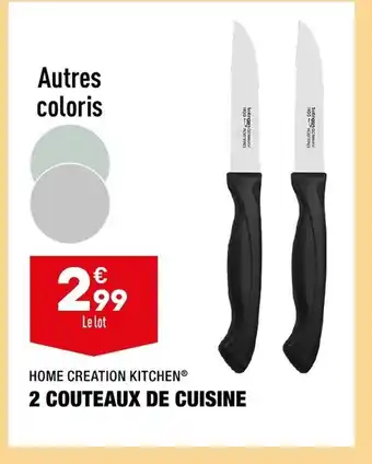ALDI 2 couteaux ade Cuisine offre