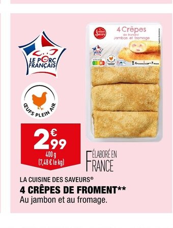 ALDI 4 Crêpes de Froment offre