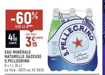 Spar Eau Minerale Naturelle Gazeuse S Pellegrino offre