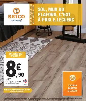 E.Leclerc Brico Sol Stratifié Presto 7 offre