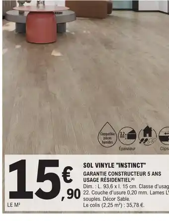 E.Leclerc Brico Sol Vinyle Instinct offre