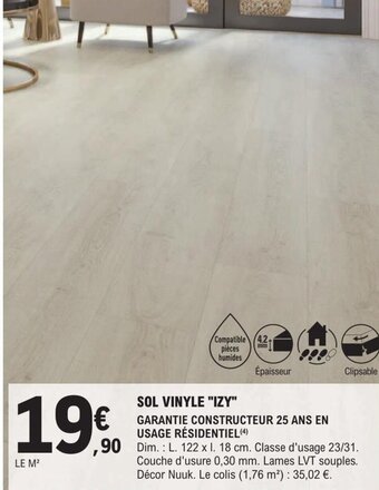 E.Leclerc Brico Sol Vinyle Izy offre