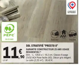 E.Leclerc Brico Sol Stratifié Presto 8 offre