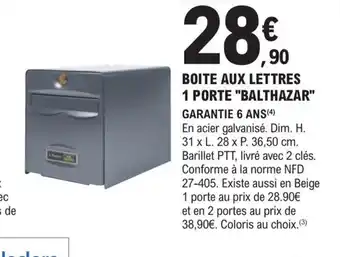 E.Leclerc Brico Boite Aux Lettress 1 Porte Balthazar offre