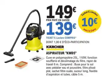 E.Leclerc Brico Aspirateur KWD 5 offre