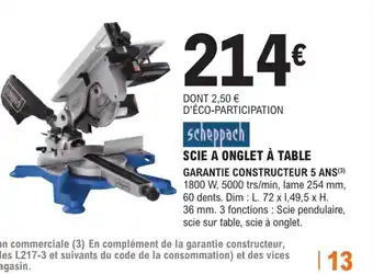 E.Leclerc Brico Scie a Onglet a Table offre