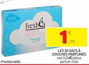 Stokomani Les 50 sacs à couches parfumés freshéa offre