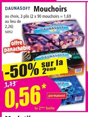 Norma Daunasoft Mouchoirs offre