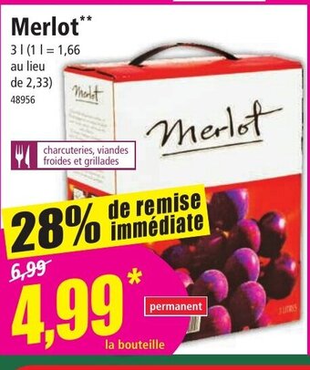 Norma Merlot offre
