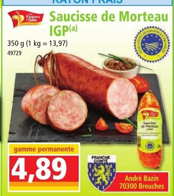 Norma Saucisse de Morteau IGP offre