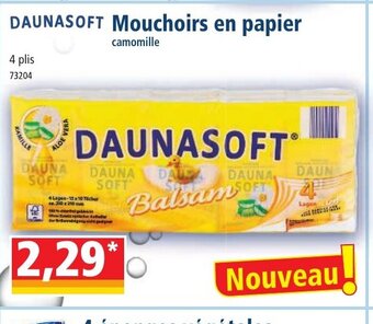 Norma Daunasoft mouchoirs en Papier offre