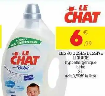 Stokomani Les 40 doses lessive liquide le chat offre