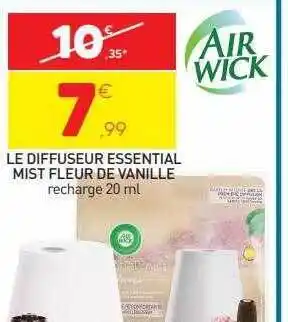 Stokomani Le diffuseur essential mist fleur de vanille air wick offre