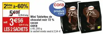 Cora x Carrefour Chocolat noir cora offre