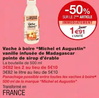 Monoprix Vache à boire Michel et Augustin offre