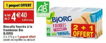 Cora x Carrefour Biscuits fourrés bjorg offre