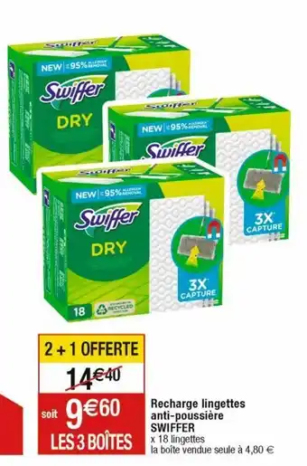 Cora x Carrefour Lingettes de nettoyage swiffer offre